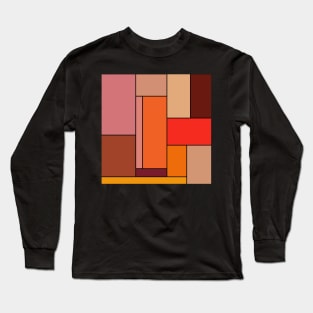 retro geometrical abstract art Long Sleeve T-Shirt